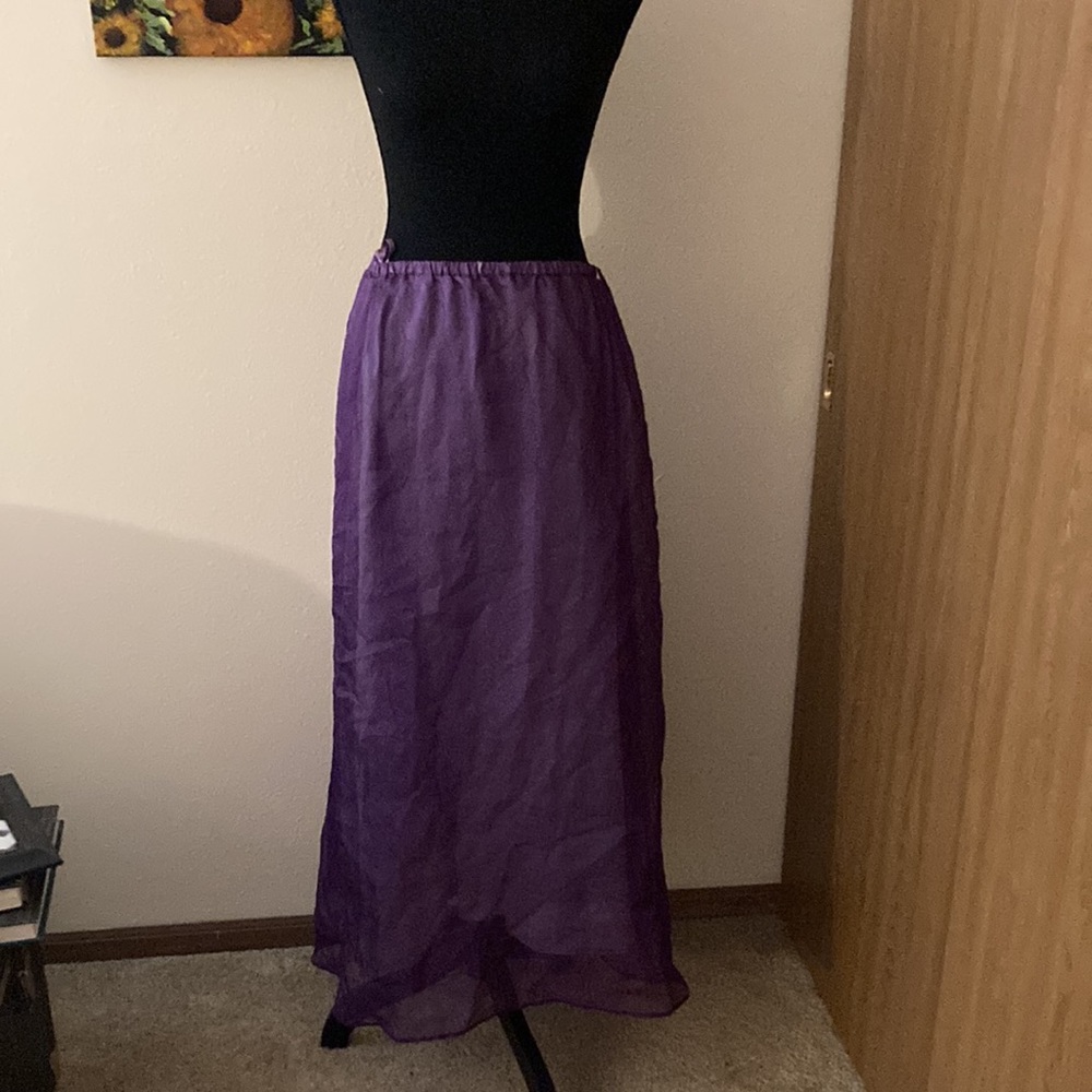 Eileen Fisher Purple silk skirt